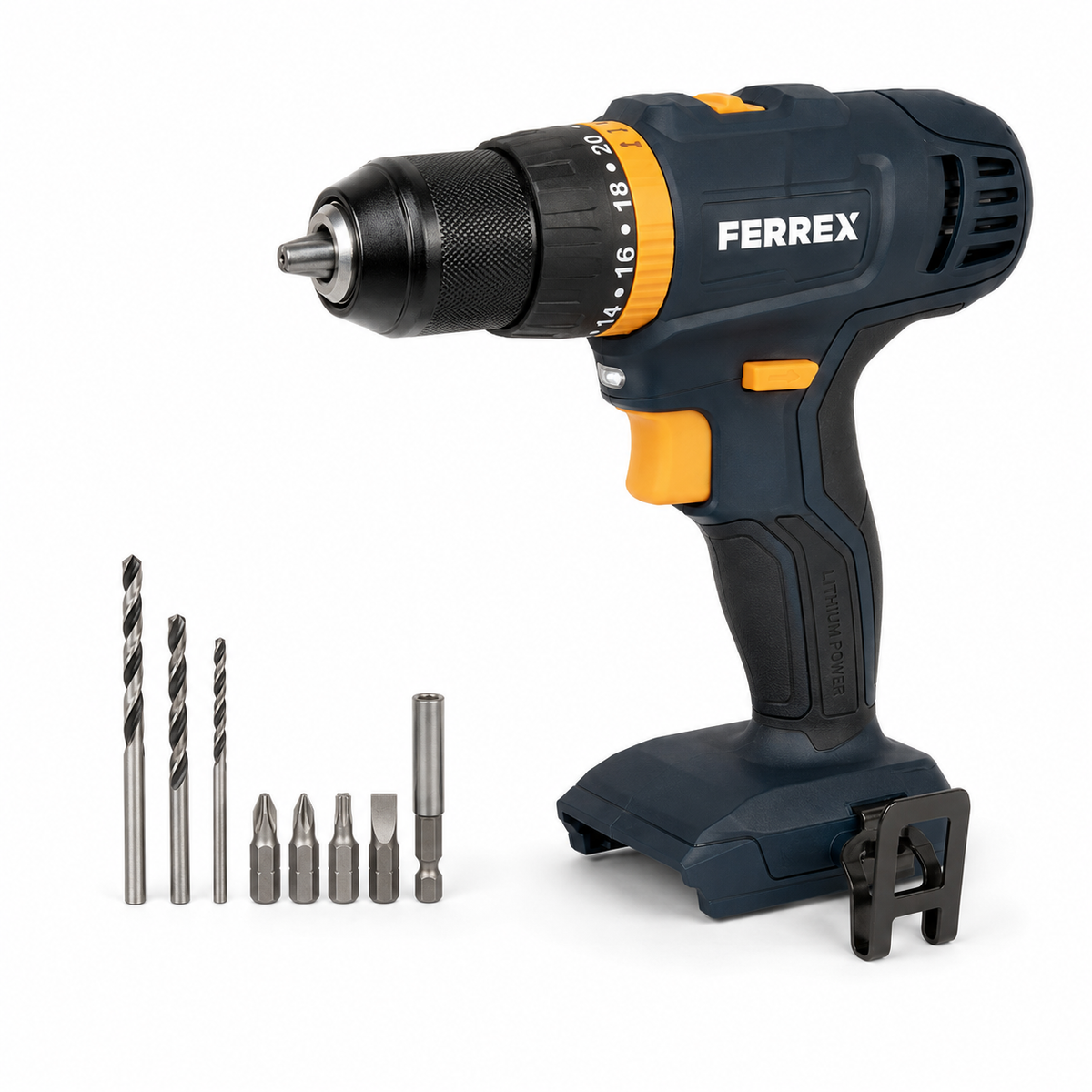 Trapano avvitatore a percussione Ferrex 20V (senza batteria)